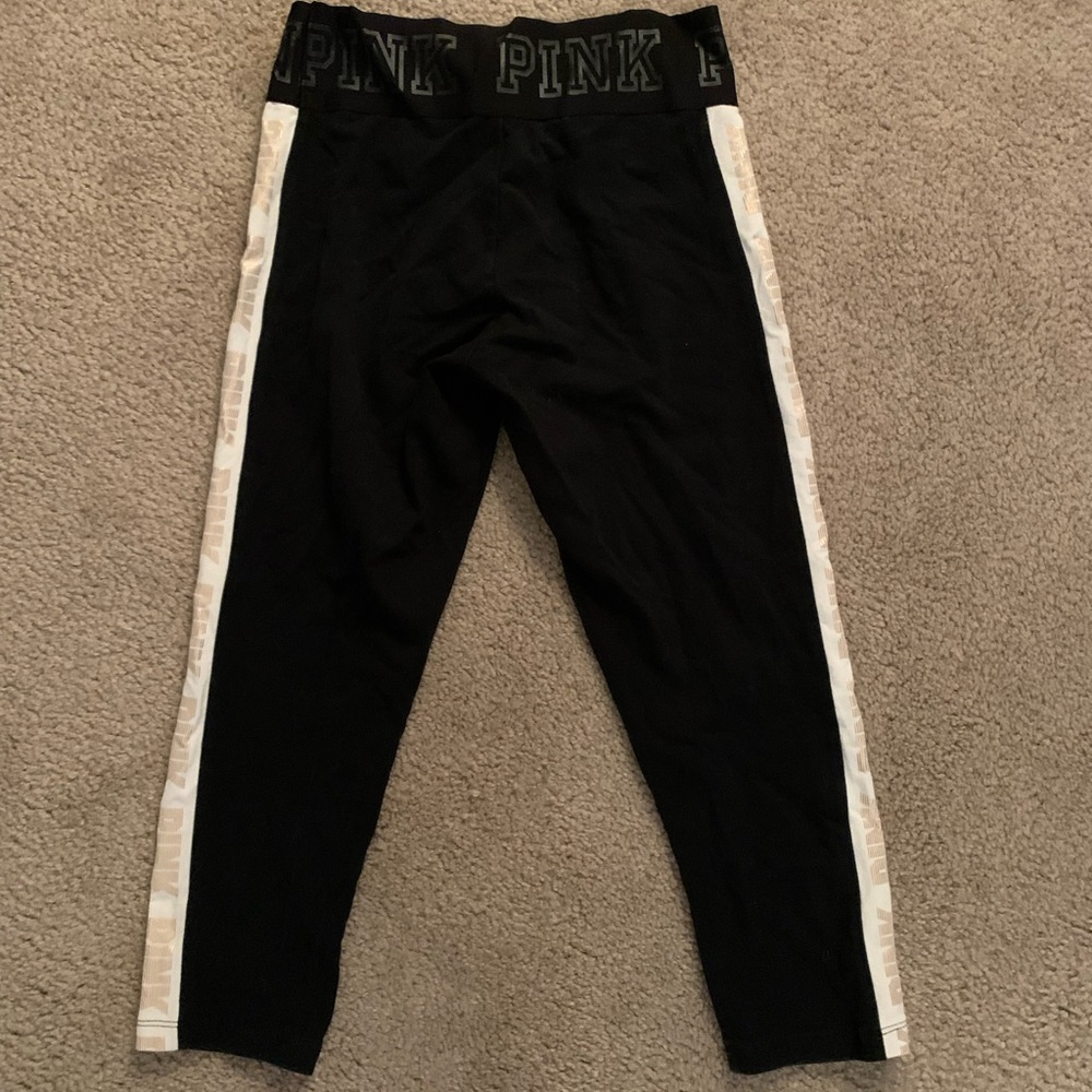 PINK Cropped Yoga Leggings